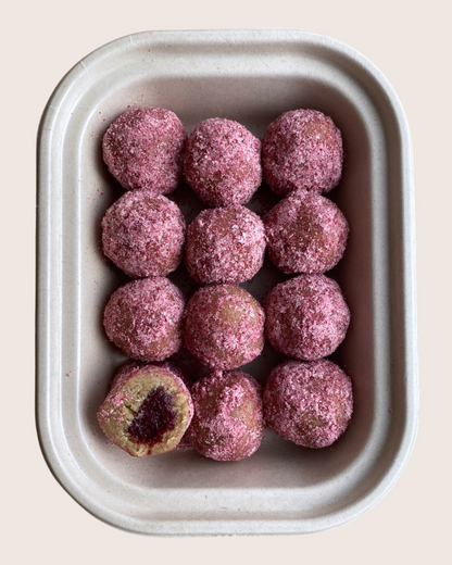 Raspberry Jam Filled Bliss Balls